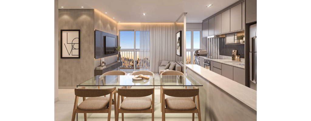Planta 3 dormitórios suíte 74m² e 75m²