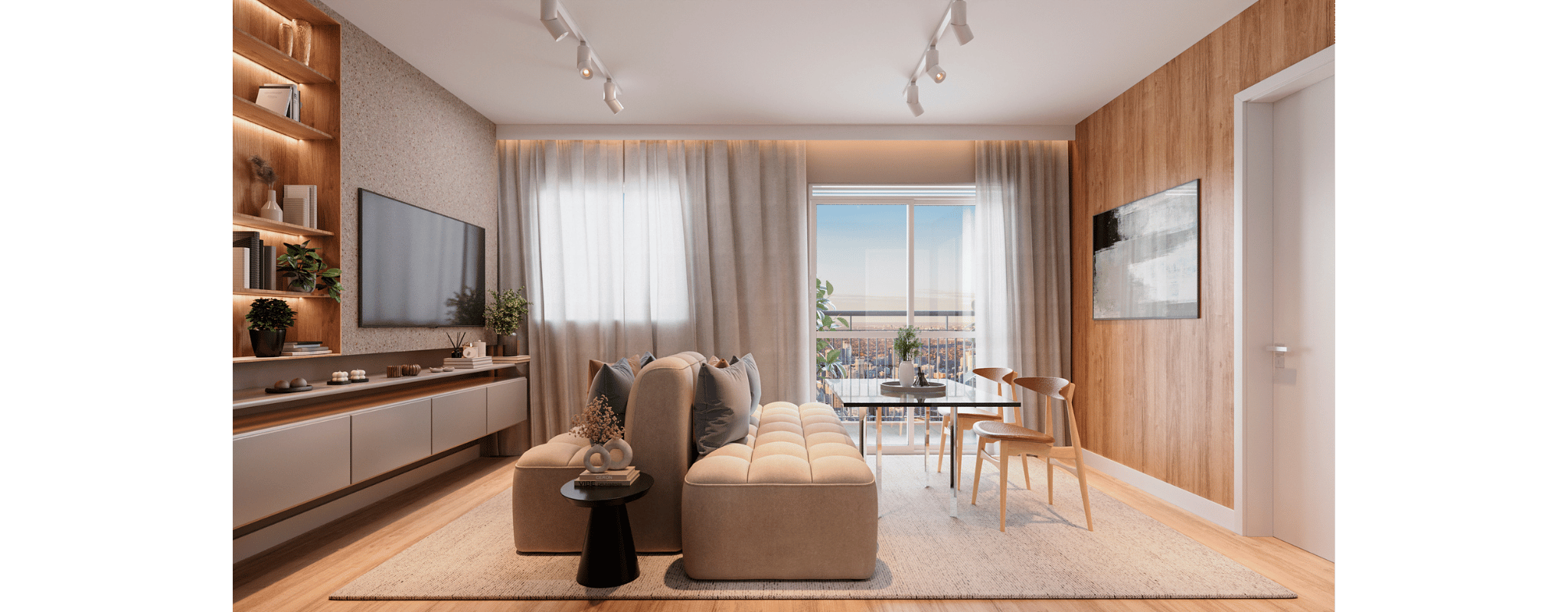 Planta 2 dormitórios 35m²